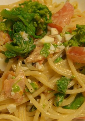 菜の花と卵の冷たいマヨネーズパスタ-レシピのメイン写真