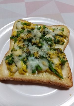 菜の花オープンサンド-レシピのメイン写真