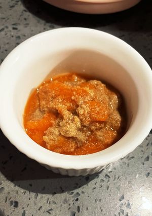 鶏レバーとにんじんペースト和え　離乳食-レシピのメイン写真