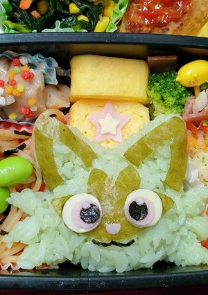 ニャオハ弁当☆ポケモンキャラ弁-レシピのメイン写真