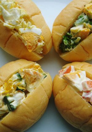 簡単☆卵とゆで野菜のサンド-レシピのメイン写真