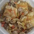 ソースで肉豆腐