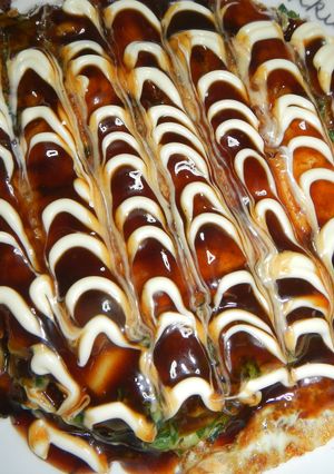 カリフラワーの葉で作る‥ヘルシーお好み焼-レシピのメイン写真