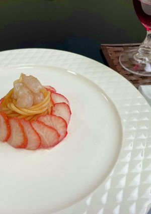甘えびといちごの冷製パスタ-レシピのメイン写真