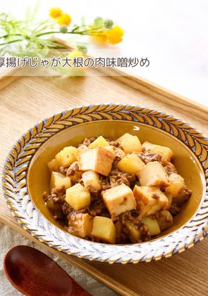 厚揚げじゃが大根の肉味噌炒め-レシピのメイン写真