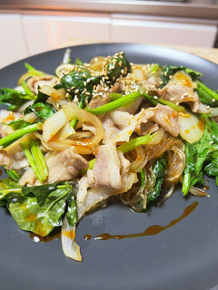 ぷるぷる☆味しみ!春雨と豚バラの激旨炒め-レシピのメイン写真