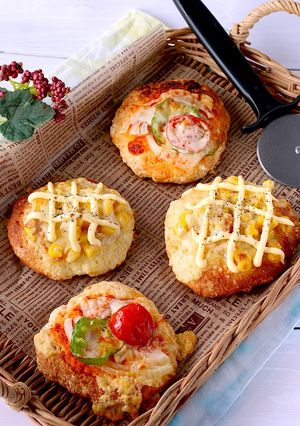 ホケミで簡単!あの食材でモッチリピザ-レシピのメイン写真