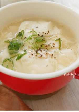 米粉活用 レンジでとろみ豆腐スープ-レシピのメイン写真