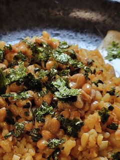 梅干とオイスターソースの炒めご飯納豆のせ-レシピのメイン写真
