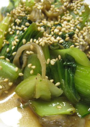 ♪青梗菜と舞茸のにんにく生姜醤油炒め♪-レシピのメイン写真