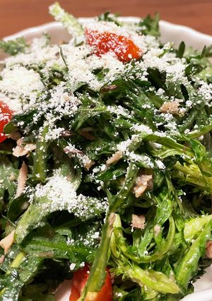 春菊とサバ缶のサラダ-レシピのメイン写真