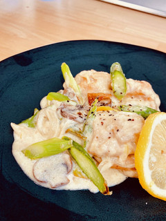 鶏肉とアスパラのレモンクリーム煮-レシピのメイン写真
