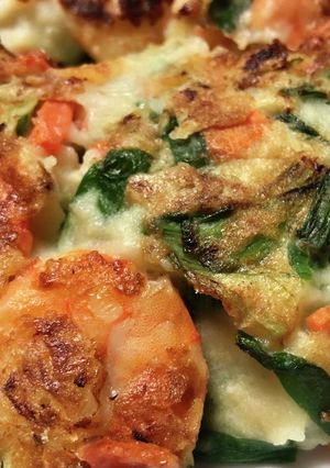 米粉でもっちりチヂミ-レシピのメイン写真
