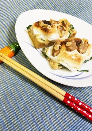 厚揚げマシュマロ ねぎ味噌くるみ焼き-レシピのメイン写真