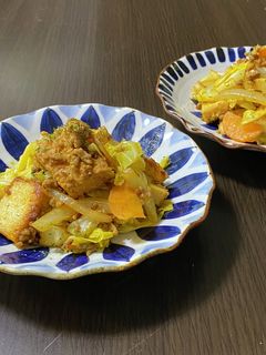 厚揚げと春キャベツのカレー炒め-レシピのメイン写真