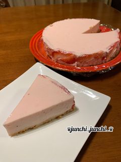 ★超簡単★いちごのレアチーズケーキ★-レシピのメイン写真