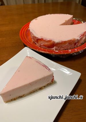 ★超簡単★いちごのレアチーズケーキ★-レシピのメイン写真