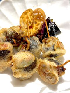 #米粉活用、鰯の梅肉巻きの米粉天ぷら-レシピのメイン写真