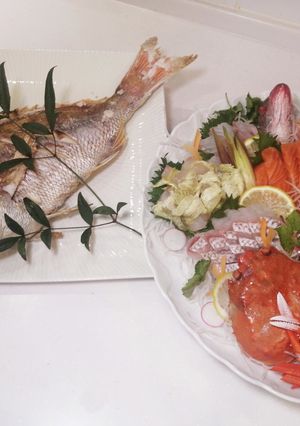 真鯛一尾食べ尽くし　塩焼き　刺身　鍋-レシピのメイン写真