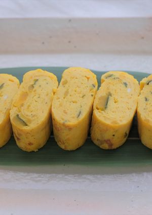 煮物をリメイク　かぼちゃの卵焼き-レシピのメイン写真