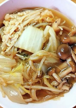 野菜摂取！白菜ときのこ もやしの味噌煮๑-レシピのメイン写真