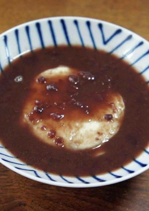 せんべい入りぜんざいの作り方-レシピのメイン写真