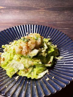 春キャベツと海老のレモンバジルサラダ-レシピのメイン写真