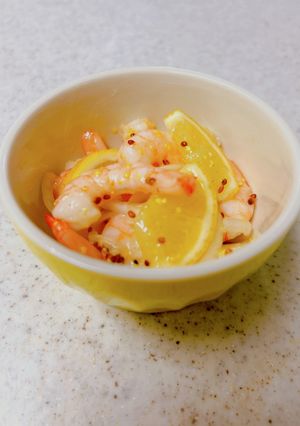 ゆで海老と新玉ねぎのレモンマリネ-レシピのメイン写真