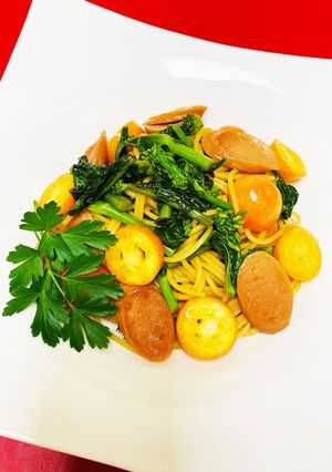 春を満喫♪金柑と菜の花の和風パスタ-レシピのメイン写真