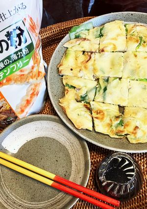 米粉で作る♪ネギとちくわのチヂミ-レシピのメイン写真