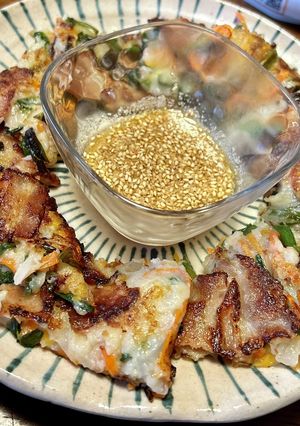 【米粉活用】米粉と麹甘酒のチヂミ！-レシピのメイン写真