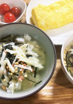 とろけるチーズ茶漬け☆1分で簡単ランチ-レシピのメイン写真