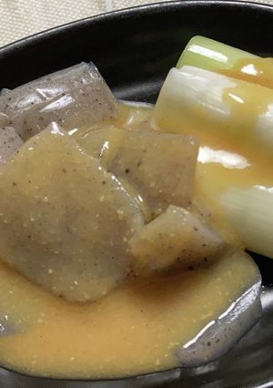 こんにゃくと長ネギの酢味噌-レシピのメイン写真