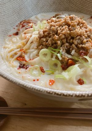 レンジで簡単　豆乳担々そうめん-レシピのメイン写真