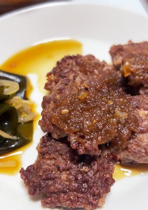米粉活用★合挽肉でサイコロステーキ風-レシピのメイン写真