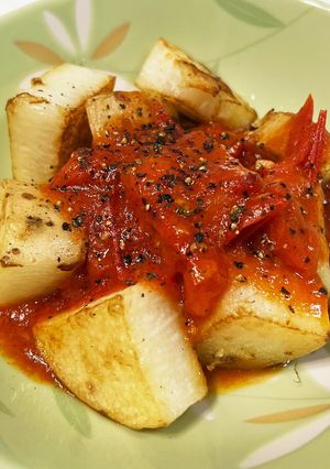 ホクホク長いもトマトソースがけ-レシピのメイン写真