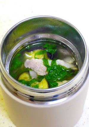 大葉香る豚肉となすのあっさりコク旨スープ-レシピのメイン写真