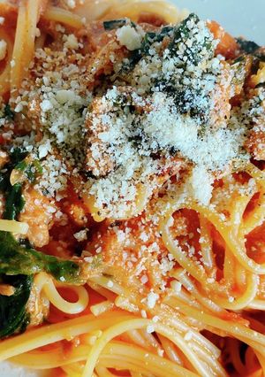 基本のトマトソースで簡単トマトパスタ-レシピのメイン写真