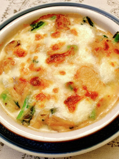冷凍牡蠣と青菜のモッツァレラグラタン♪-レシピのメイン写真