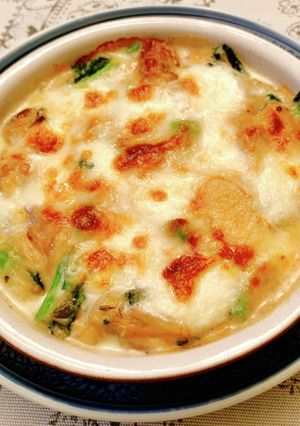 冷凍牡蠣と青菜のモッツァレラグラタン♪-レシピのメイン写真