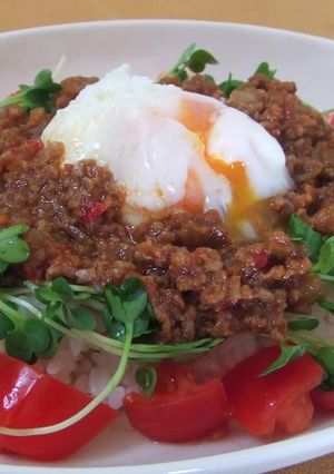 タコライス（レンジでポーチドエッグ）-レシピのメイン写真