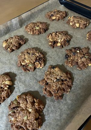 米粉とナッツとドライフルーツ簡単クッキー-レシピのメイン写真