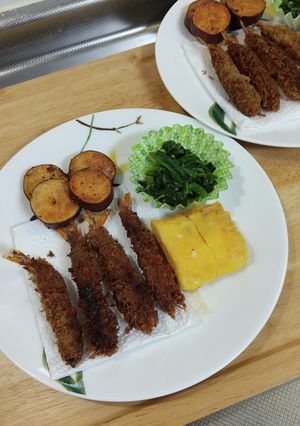 春休みの息子達へ♡えびフライランチ-レシピのメイン写真