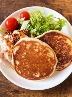 シナモンの甘みで 卵なし米粉パンケーキ-レシピのメイン写真