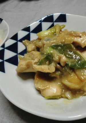 米粉でトロ～リ♪長ネギとむね肉の味噌炒め-レシピのメイン写真