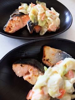 鮭のムニエルホワイトソース-レシピのメイン写真