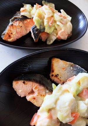 鮭のムニエルホワイトソース-レシピのメイン写真