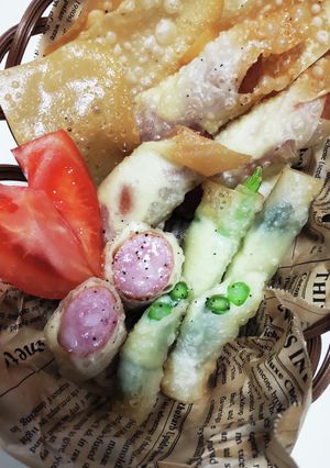 余った焼売の皮で、巻き巻き♪おつまみ♡-レシピのメイン写真
