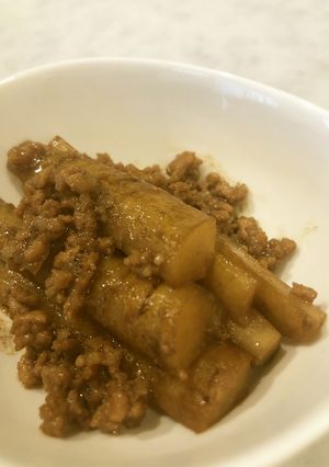 新ごぼうとひき肉の黒酢煮-レシピのメイン写真