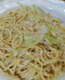 あみエビと春キャベツのパスタ